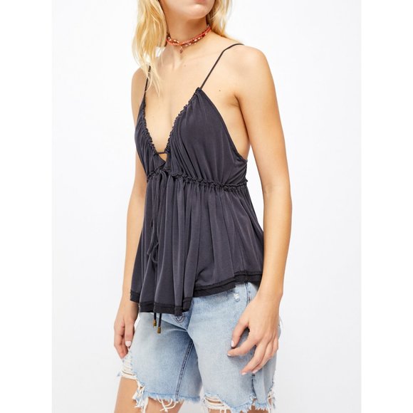 NWT Free People Sundrop Tank / Black - Picture 2 of 5